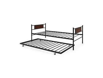 Slickblue Size 2-In-1 Daybed Frame with Pullout Trundle