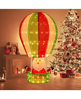 Slickblue 4.5 Feet Christmas Santa Claus with Hot Air Balloon