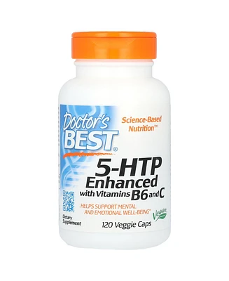 Doctor's Best 5-htp Enhanced with Vitamins B6 & C - 120 Veggie Caps - Assorted Pre