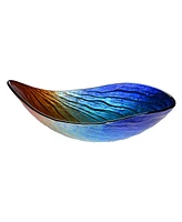 Aquaterior Waterdrop Shape Tempered Glass Vessel Sink Vanity Counter Top Basin