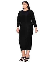 L I V D Plus Kylo Textured Bodycon Dress