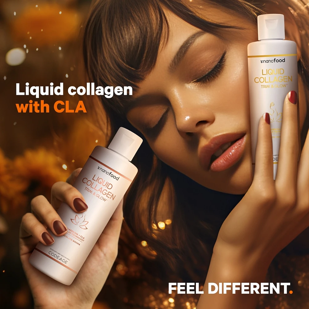 Codeage Liposomal Trim & Glow, Cla Conjugated Linoleic Acid + Hyaluronic Acid, TriCollagen� Liquid Supplement Vanilla Flavor, Hydrolyzed Peptid