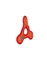 DuraForce Jr TriangleRing ZigZag Red-Red, Dog Toy