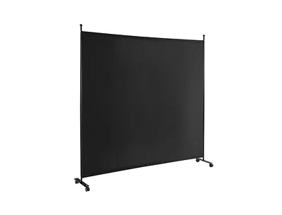 Slickblue 6 Feet Single Panel Rolling Room Divider with Smooth Wheels