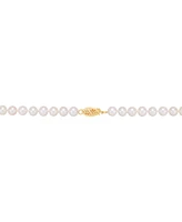 Honora Cultured Freshwater Pearl (5 & 8-1/2mm) & Diamond (1/5 ct. t.w.) Ribbon 17" Collar Necklace in 10k Gold