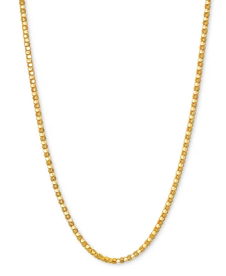 14k Gold Necklace, 16" Diamond-Cut Popcorn Chain (1-5/8mm)