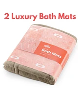 Soft & Absorbent Luxury Cotton Bath Mat 44" x 26 " - 2 Pack