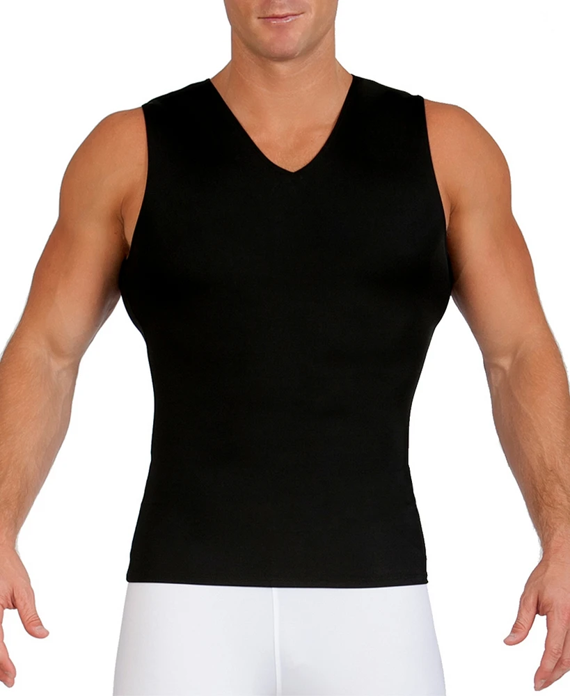 Instaslim Men's Power Mesh Compression Sleeveless V-Neck Shirt