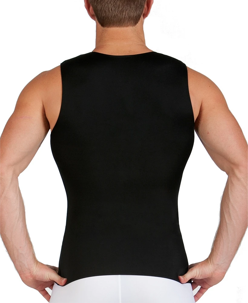 Instaslim Men's Power Mesh Compression Sleeveless V-Neck Shirt