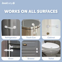 Jool Baby Toddler Multi-Use Safety Strap for Cabinets, Fridges, Drawers, Damage-Free Adhesives Safety Set