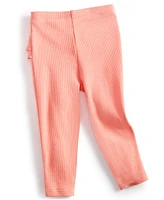 First Impressions Baby Girls Ribbed Ruffled-Back Leggings, Created for Macy's