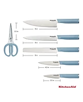 KitchenAid Classic 7-Pc. Japanese Steel Knife & Sharpener Block Set