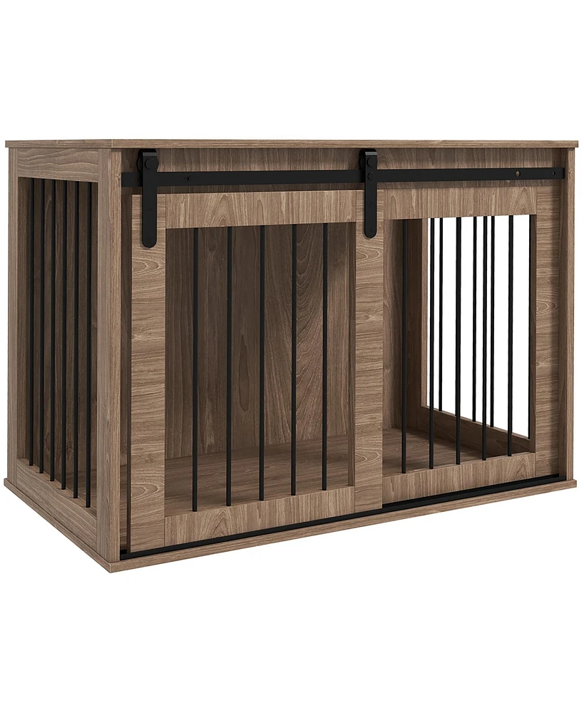 PawHut Dog Crate Furniture for Large Sized Dog, 39" x 23" x 24", Brown