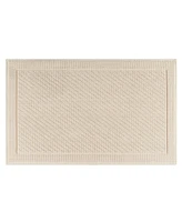 Host & Home Cotton Bath Rug, Stylish Textured Woven Design, Slip Resistant Backing, 5 Color Options