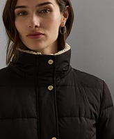 Lauren Ralph Lauren Petite Faux-Fur-Trim Hooded Puffer Coat