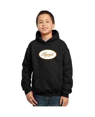 La Pop Art Boys Word Hooded Sweatshirt - Hawaiian Island Names & Imagery