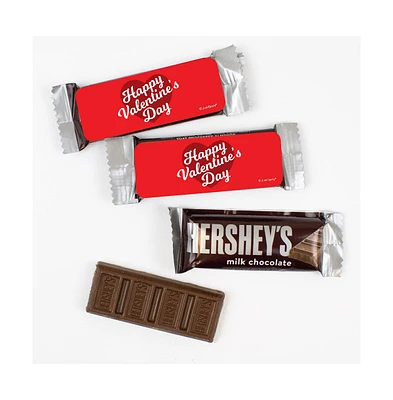 Just Candy 44 Pcs Bulk Valentine's Day Candy Hershey's Snack Size Chocolate Bar Party Favors (19.8 oz, Approx. 44 Pcs) - Heart - Assorted pre