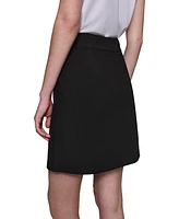 Karl Lagerfeld Women's Faux-Front-Zipper Mini Skirt