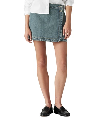 Levi's Women's Cotton Denim Mid-Rise Wrap Skirt