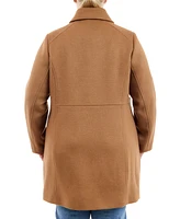 Michael Michael Kors Plus Size Club-Collar Zip-Front Coat, Created for Macy's