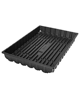 Sunpack 14 x 22in Extra Strength Plastic Seeding Tray, Black, 2.5in