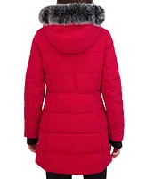 Nautica Women's Faux-Fur-Trim Hooded Puffer Coat