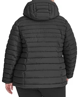 Tommy Hilfiger Plus Hooded Packable Puffer Coat, Created for Macy's