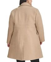 Tommy Hilfiger Plus Size Collared Button-Front Coat, Created for Macy's