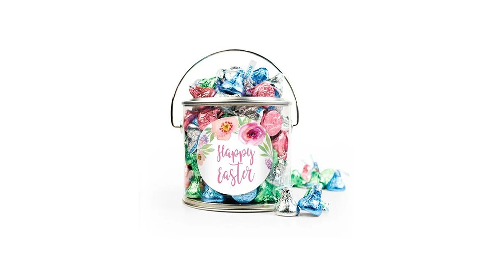 Just Candy Easter Candy Gift Hershey's Kisses Paint Can Flowers - By