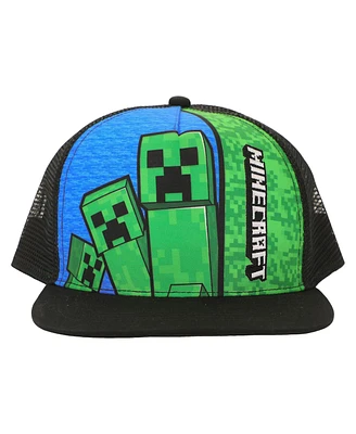 Minecraft Boys Creepers & Logo Youth Trucker Hat