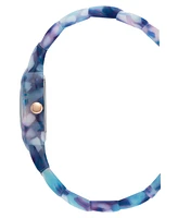 Anne Klein Women's Quartz Blue Acetate Link Expansion Watch, 30mm