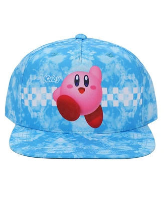 Kirby Boys Cloud Pattern Blue Youth Snapback Cap