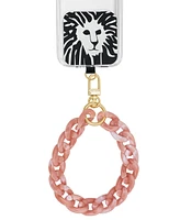 Anne Klein Women's Pink Plastic Acetate Chain Link Wrist Strap designed for Smart Phones