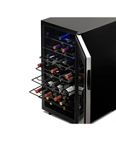 Newair 20” Wine Refrigerator – 50 Bottle Wine Cooler, Single Zone Freestanding Wine Fridge in Stainless Steel, Wine Chiller with Adjusta