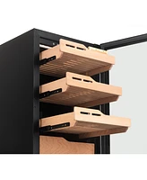 Newair 840 Count Electric Cigar Humidor, Built-in Humidification System with Opti-Temp Heating and Cooling Function, Precision Temperature, Led Lighti