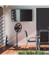 Newair Outdoor Misting Fan and Pedestal Fan Combination, 600 sq. ft. With 3 Fan Speeds and Sturdy All Metal Design, Connects Directly to Your Hose