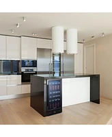 Newair 15" Built-in 96 Can Beverage Fridge in Stainless Steel with Precision Temperature Controls and Adjustable Shelves