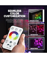 Newair Prismatic Series Can Beverage Refrigerator with Rgb HexaColor Led Lights, Gaming Fridge, Mini Fridge for Game Room