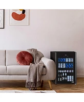 Newair Beer Froster 125 Can Freestanding Beverage Fridge in Black with Party and Turbo Mode, Chills Down to 23 Degrees