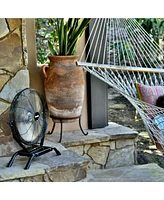 Newair 20" High Velocity Outdoor Fan, Heavy Duty Waterproof 2-in-1 Floor Stand or Wall Mount Fan, Adjustable Tilt and 3 Speeds up to 4650 Cfm | Wall F