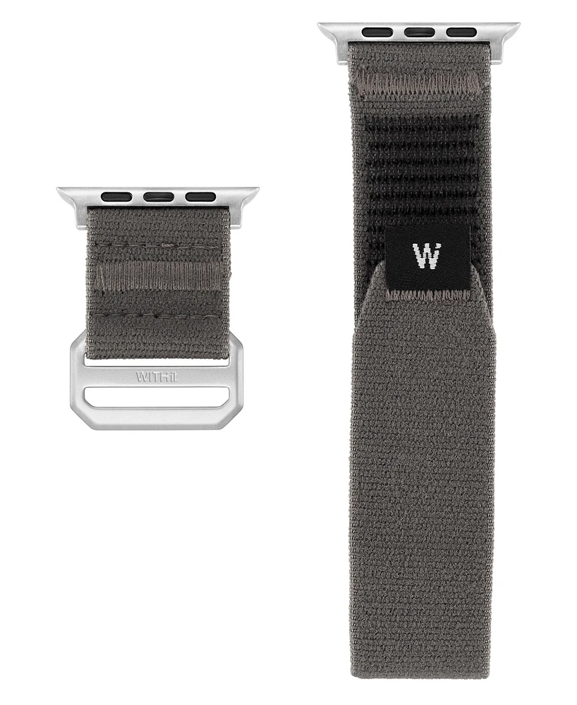 WITHit Men's Grey Tactical Nylon Band for Apple Watch 42/44/45mm/Ultra/Ultra 2