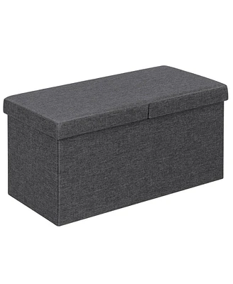 Slickblue 30 Inch Folding Storage Ottoman with Lift Top
