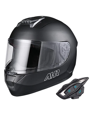 Ahr Dot Motorcycle Helmet Bluetooth 5.2 Headset Intercom Full Face Off Road
