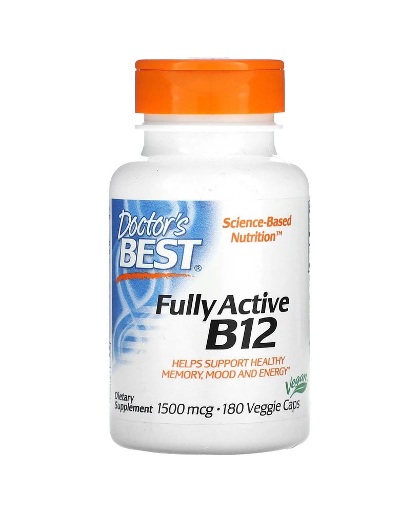 Doctor's Best Fully Active B12 1 500 mcg - 180 Veggie Caps - Assorted Pre