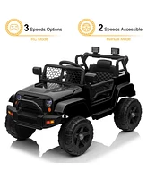 Yescom 12V Kids Ride On Truck Car Jeep with Remote Control, Led,3 Speeds