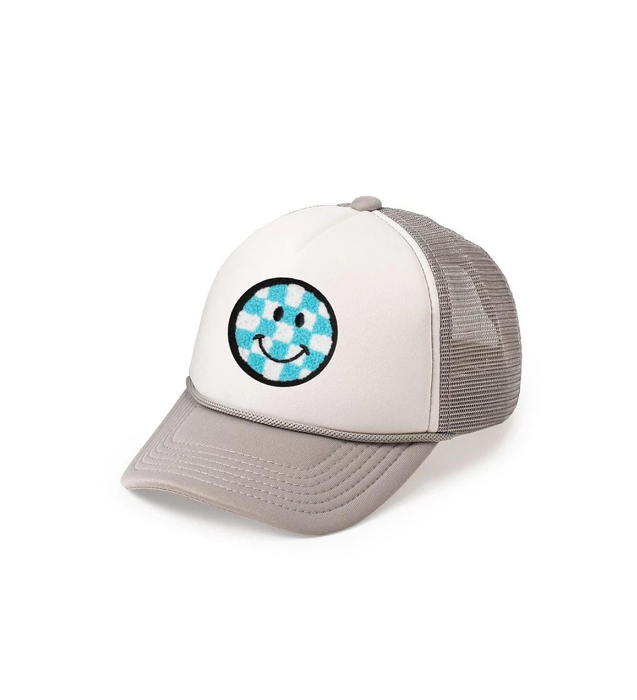 Sweet Wink Boys Smiley Checker Patch Hat