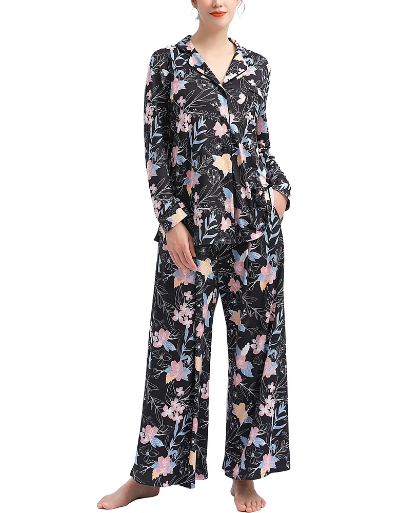 kimi + kai Maternity Lia Nursing 2-Piece Pajama Set