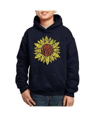 La Pop Art Boys Word Hooded Sweatshirt - Sunflower