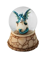 Fc Design 3.75"H Blue Dragon Baby Hatchling in Egg Snow Globe Figurine Home Decor Perfect Gift for House Warming, Holidays and Birthdays