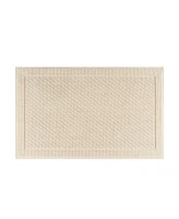 Host & Home Cotton Bath Rug, Stylish Textured Woven Design, Slip Resistant Backing, 5 Color Options